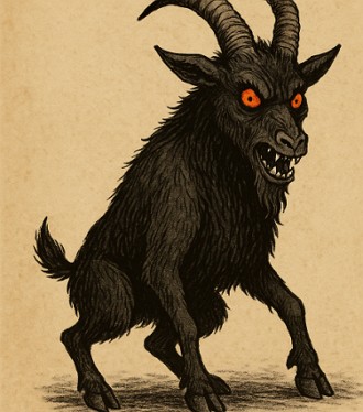 Ilustra&ccedil;&atilde;o mostrando uma representa&ccedil;&atilde;o em formato de desenho da Cabra Cabriola