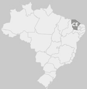 Localização do estado do Ceará no Brasil