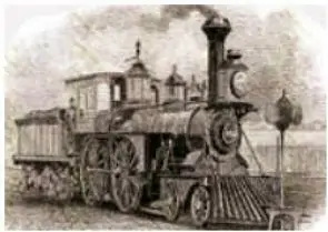 Locomotiva a vapor da época da Revolução Industrial