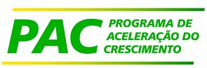 Logotipo com a inscração PAC em verde e, na mesma cor, Programa de Aceleração do Crescimento