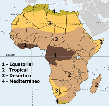 Mapa dos Climas da &Aacute;frica