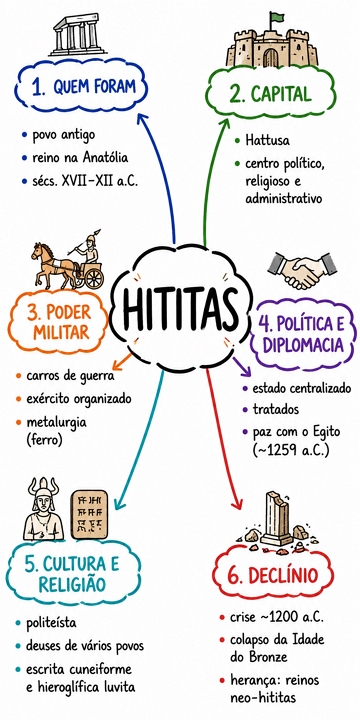 Mapa mental sobre os hititas