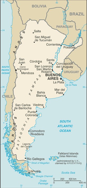 Mapa Político da Argentina