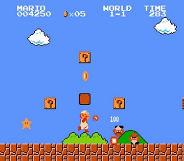 Tela do jogo Super M&aacute;rio Bros