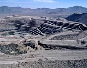 Foto de uma mina de cobre no Chile