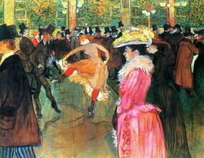 Baile no Moulin Rouge, obra de Toulouse-Lautrec