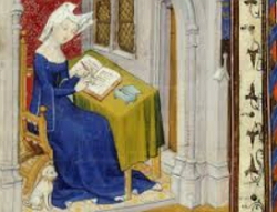 Mulher da Nobreza da Idade Média escrevendo