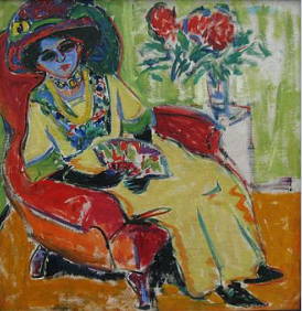 Senhora sentada, obra de Ernst Ludwig Kirchner