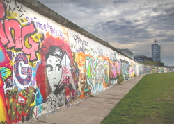 Pedaço preservado do antigo Muro de Berlim
