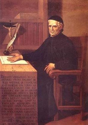 Pintura de Padre Antônio Vieira sentado