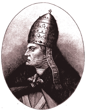 Pintura com o retrato do papa Gregório VII