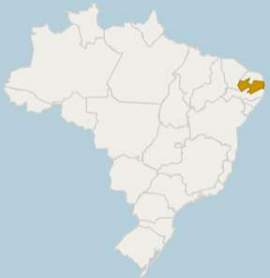 Localização geográfica da Paraíba no Brasil