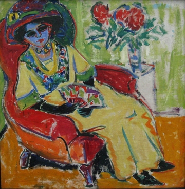 Senhora sentada, obra de Ernst Ludwig Kirchner