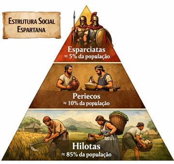 Pir&acirc;mide social espartana