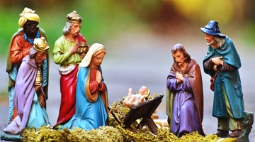 Foto de um pres&eacute;pio de Natal