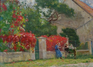 Pintura de Eliseu Visconti denominada Primavera em Saint Hubert