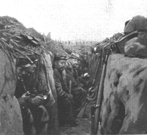 Soldados franceses durante a Primeira Batalha de Chanpagne