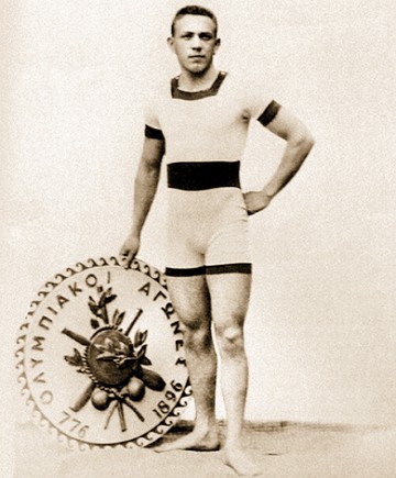 Alfr&eacute;d Haj&oacute;s, nadador que ganhou a primeira Medalha de ouro ol&iacute;mpica