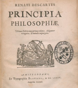 Capa da obra Princ&iacute;pios da Filosofia de Ren&eacute; Descartes