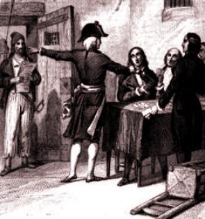 Ilustração mostrando a prisão de um girondino