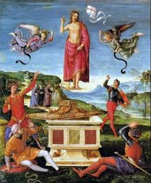 Ressureição de Cristo, pintura de Rafael Sanzio