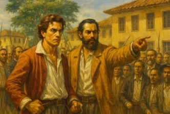 Ilustra&ccedil;&atilde;o sobre os l&iacute;deres da revolta de Beckman