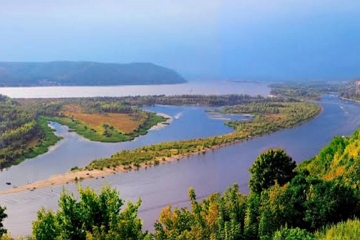Rio Volga na R&uacute;ssia