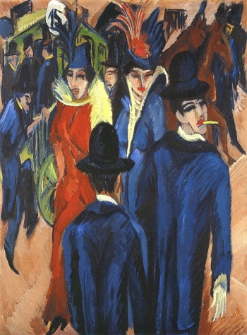 Pintura de uma Rua em Berlim, obra de Kirchner