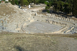 Foto das ruínas do Teatro de Dionísio