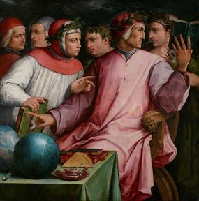 Seis poetas toscanos, pintura de Giorgio Vasari