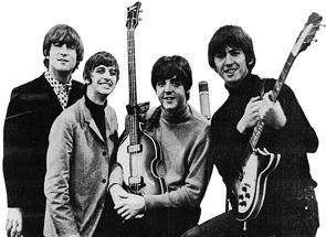 Foto dos quatro integrantes da banda The Beatles