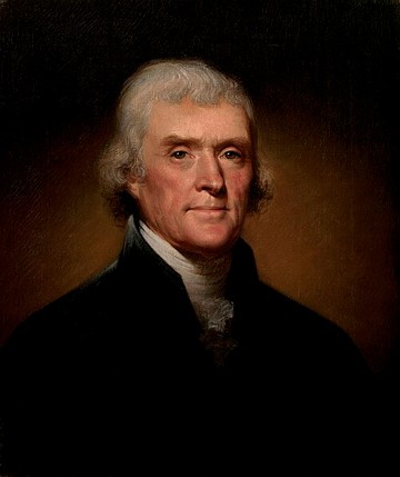 Retrato pintado de Thomas Jefferson