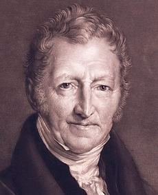 Retrato do economista inglês Thomas Malthus
