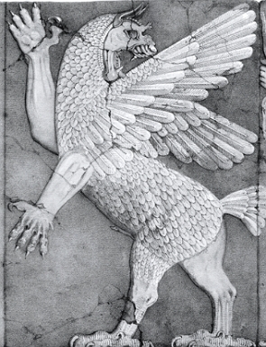 Figura de um monstro com asas
