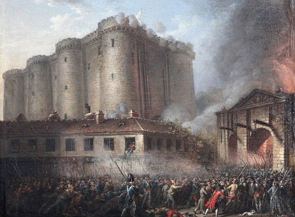 Pintura mostrando a Queda da Bastilha