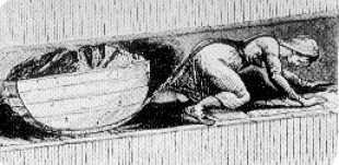 Jovem carregando carvão numa mina da Inglaterra: péssimas condições de trabalho