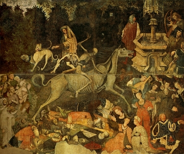 Pintura Triunfo da Morte representando a peste negra