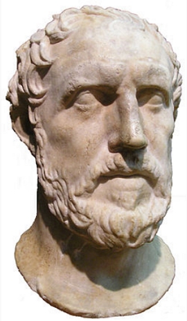 Busto do escritor grego Tucídides