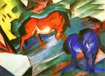 Vermelho e azul, obra de Franz Marc
