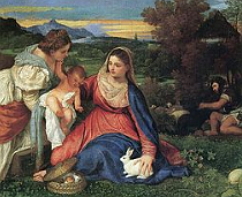 Virgem com o coelho, obra de Ticiano