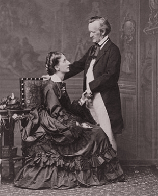 Foto de Wagner com sua segunda esposa Cosima