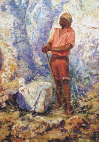 Pintura mostrando Zumbi dos Palmares, líder quilombola